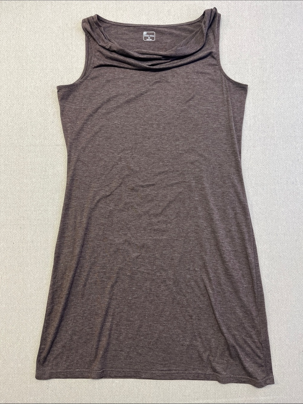 Title Nine XL Brown Sleeveless Cowl Neck Tunic Tank Top Soft Stretch Casual